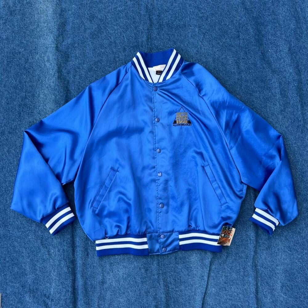 80s Aristo Jac Allen Bradley Competitive Edge embroidered varsity bomber jacket